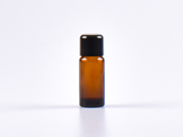 Braunglasflasche 10ml, mit Schraubverschluss schwarz
