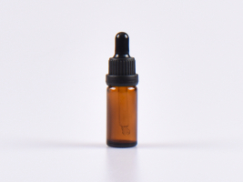 Braunglasflasche 10ml, mit Pipette OV schwarz