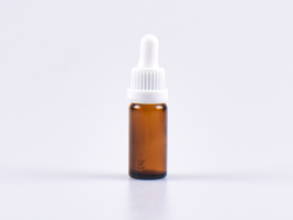 Braunglasflasche 10ml, mit Pipette OV weiss