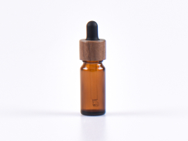Braunglasflasche 10ml, mit Pipette Walnut