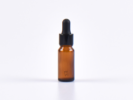Braunglasflasche 10ml, mit Pipette schwarz