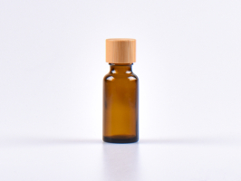 Braunglasflasche 20ml, mit Tropfmontur Bambus