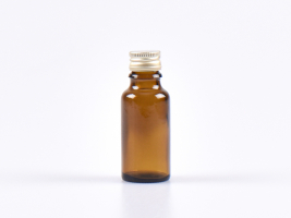 Braunglasflasche 20ml, mit Aludeckel