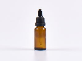 Braunglasflasche 20ml, mit Pipette OV schwarz