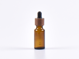 Braunglasflasche 20ml, mit Pipette Walnut