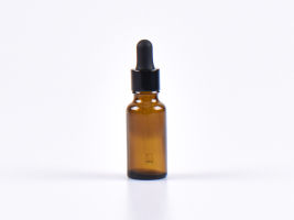 Braunglasflasche 20ml, mit Pipette schwarz