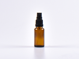 Braunglasflasche 20ml, mit Zerstäuber Kunststoff