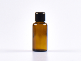 Braunglasflasche 30ml, mit Tropfmontur schwarz