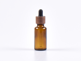 Braunglasflasche 30ml, mit Pipette Walnut