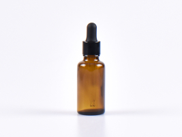 Braunglasflasche 30ml, mit Pipette schwarz