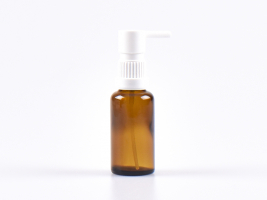 Braunglasflasche 30ml, mit Rachenspray