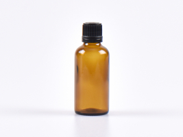 Braunglasflasche 50ml, mit Schraubverschluss OV