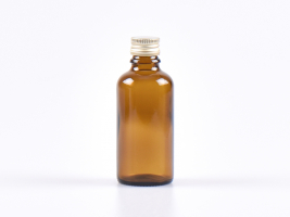 Braunglasflasche 50ml, mit Aludeckel