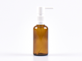 Braunglasflasche 50ml, mit Rachenspray