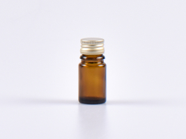 Braunglasflasche 5ml, mit Aludeckel