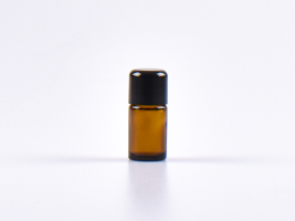 Braunglasflasche 5ml, mit Schraubverschluss schwarz