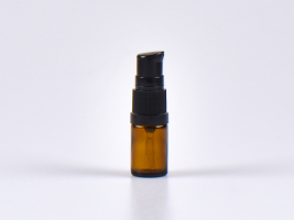 Braunglasflasche 5ml, mit Lotionspumpe Kunststoff