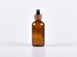 Braunglasflasche 220ml, mit Zerstäuber Walnut