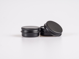 Metalldose, 10ml, mattschwarz