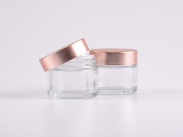 Klarglasdose 50ml, mit Deckel rosé