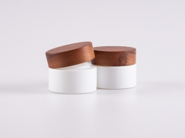 Kosmetikdose Walnut mattweiss, 50ml