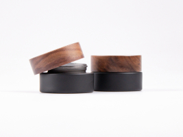 Kosmetikdose Walnut 30 ml - Schwarz matt