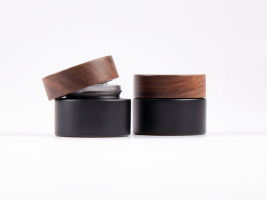 Kosmetikdose Walnut 50 ml - Schwarz matt