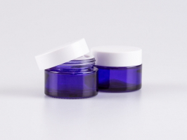 Blauglasdose 30 ml – Deckel Weiss