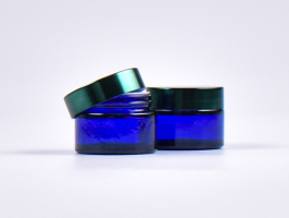 Blauglasdose 30 ml – Deckel Grün
