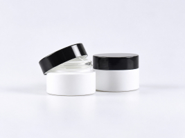Weissglasdose 30 ml – Deckel Schwarz