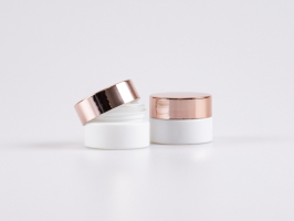 Weissglasdose 7 ml – Deckel Rosé
