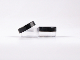 Mini Dose 10 ml – Transparent – Deckel Weiss/Schwarz