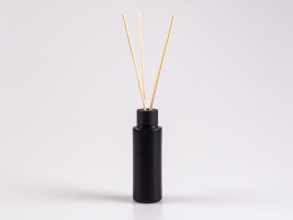 Duftflasche "Tara" 100ml, matt-schwarz, mit Bambusstäbchen