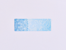 Etikette "Ornament", blau