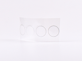 Etikette Rund, transparent, 30mm