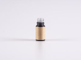 Etikette "weiss und braun-antik", passend zu 10ml DIN18 Glasflaschen, 75x34mm