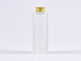 Glasflasche säuremattiert, 100ml, mit Aludeckel silber/gold/bronze/schwarz