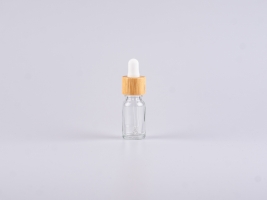 Klarglasflasche 10ml, mit Pipette Bambus