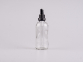 Klarglasflasche 100ml, mit Pipette OV