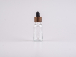 Klarglasflasche 30ml, mit Pipette Walnut