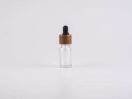 Klarglasflasche 10ml, mit Pipette Walnut