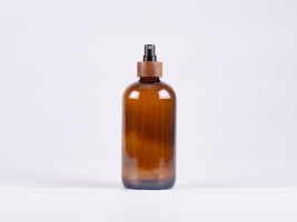 Braunglasflasche 500ml, mit Zerstäuber Walnut