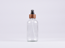 Klarglasflasche 250ml, mit Zerstäuber Walnut