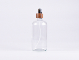 Klarglasflasche 500ml, mit Zerstäuber Walnut