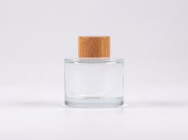 Klarglasflasche Lilly 90 ml - Schraubverschluss Bambus