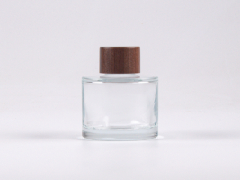 Klarglasflasche Lilly 90 ml - Schraubverschluss Walnut