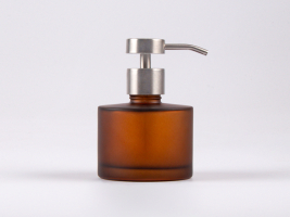 Braunglasflasche Lilly 180 ml - Dispenser Edelstahl