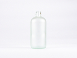 Glasflasche säuremattiert, 500ml, 28/410, ohne Montur