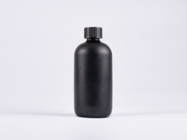 Schwarzglasflasche 500ml, mit Drück & Dreh Verschluss, KISI