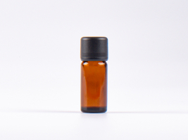 Braunglasflasche 10ml, mit Schraubverschluss & Giessring